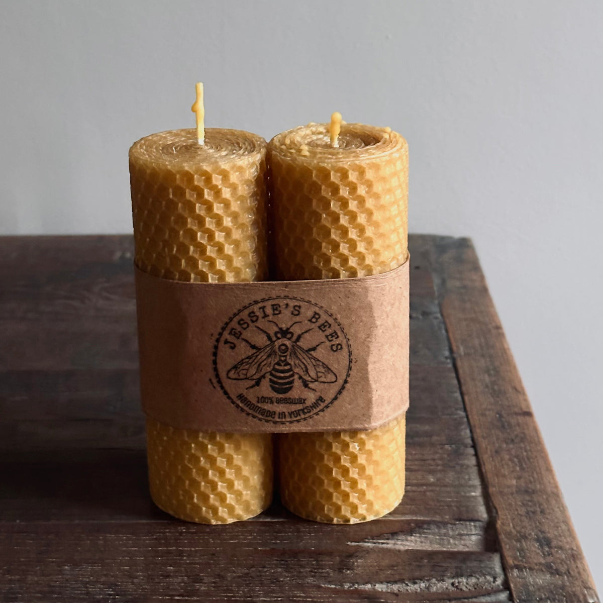 Queen Bee Hand Rolled Pillar Candles