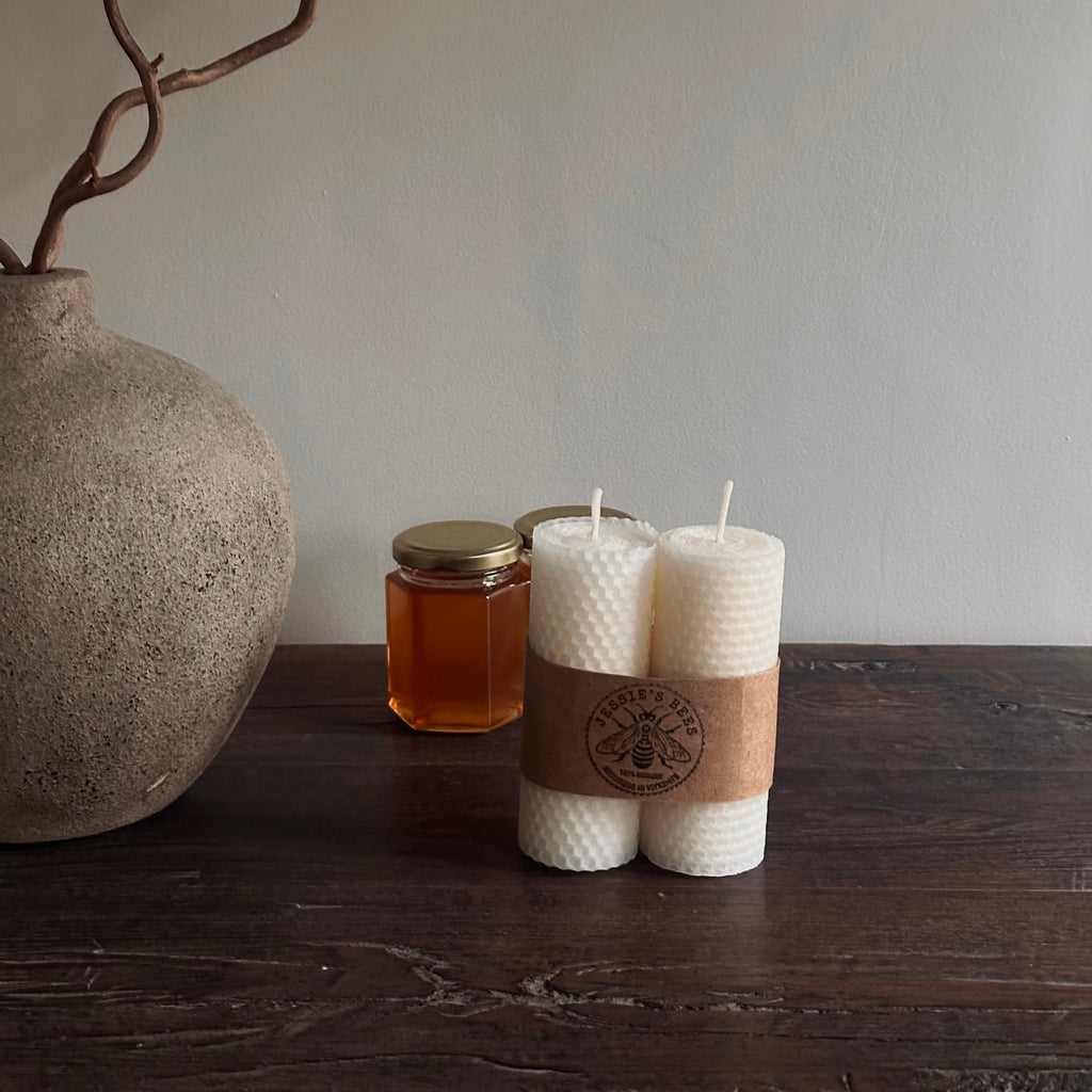 Queen Bee Hand Rolled Pillar Candles